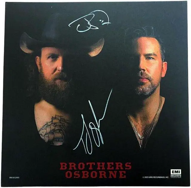 Main image of Brothers Osborne signed 2023 Self Titled 11x11 Art Card- 2 sig- COA