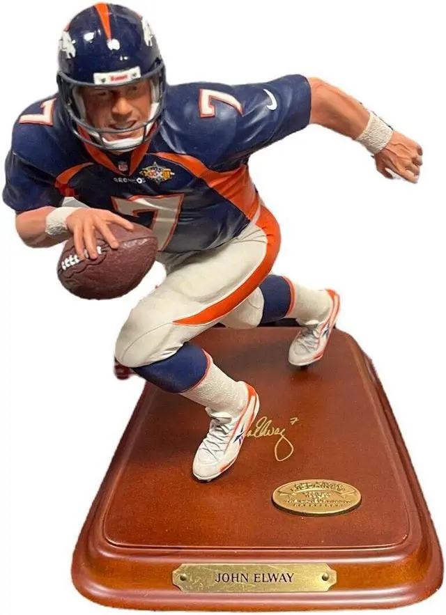 Main image of John Elway Denver Broncos All Star Football Figurine/Statue 8.5 - Danbury Mint COO  PRISTINE/RARE