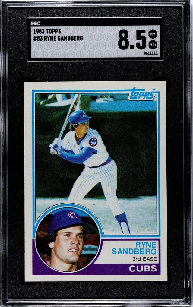 Main image of Ryne Sandberg 1983 Topps Rookie Card (RC) #83- SGC Graded 8.5 NM-MT+ (Chicago Cubs)
