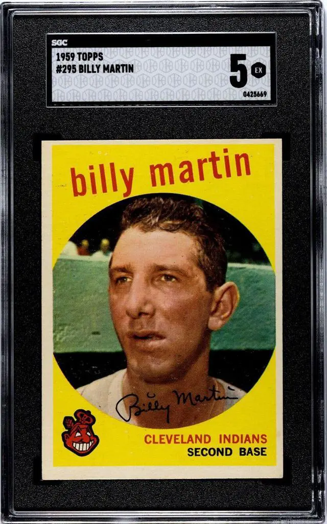 Main image of Billy Martin 1959 Topps Baseball Card #295- SGC Graded 5 EX (Cleveland Guardians)
