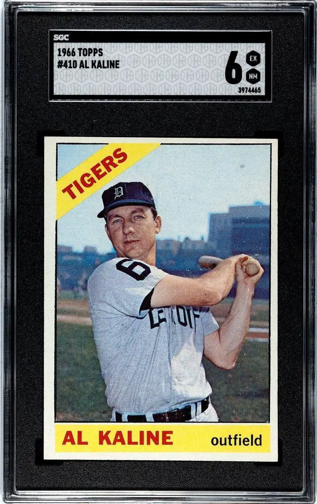 Main image of Al Kaline 1966 Topps Baseball Card #410- SGC Graded 6 EX-NM (Detroit Tigers/HOF)