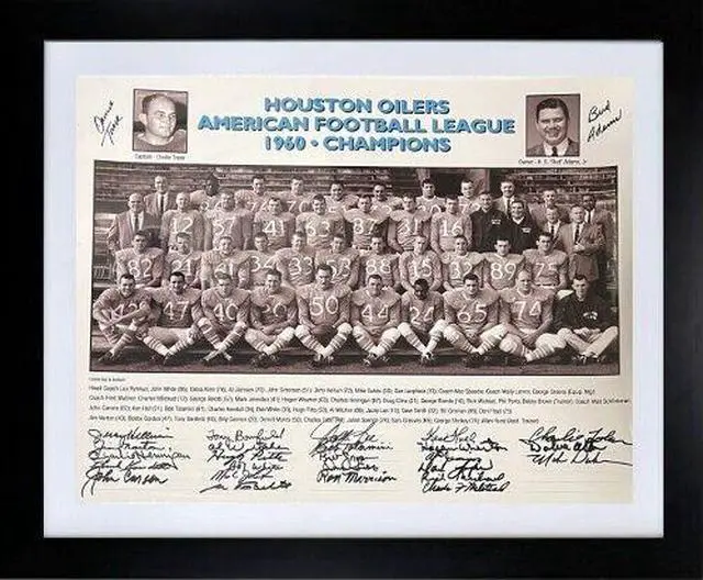 Main image of 1960 Houston Oilers AFL Champions 16x20 Team Photo -27 Sigs Custom Framing (RARE/Bud Adams/Orville Trask)- Beckett Review