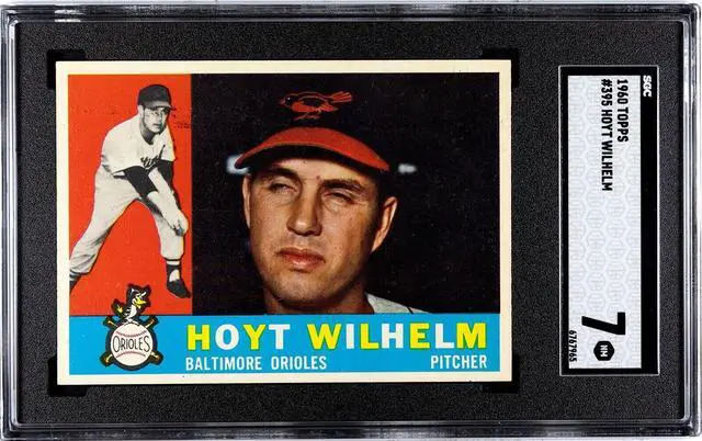 Main image of Hoyt Wilhelm 1960 Topps Baseball Card #395- SGC Graded 7 NM (Baltimore Orioles/HOF)