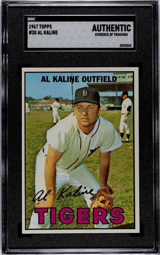 Main image of Al Kaline 1967 Topps Baseball Card #30- SGC Slabbed Authentic (Evidence of Trimming/Detroit Tigers/HOF)