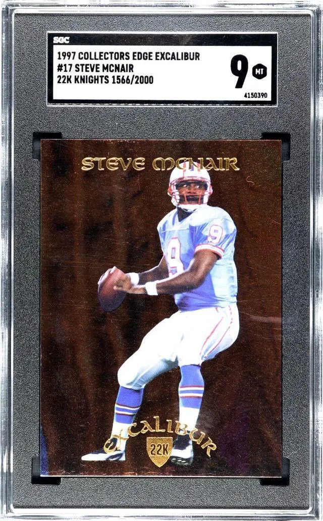 Main image of Steve McNair 1997 Collectors Edge Excalibur 22K Knights Card #17- /2000- SGC Graded 9 Mint (Oilers/Titans)