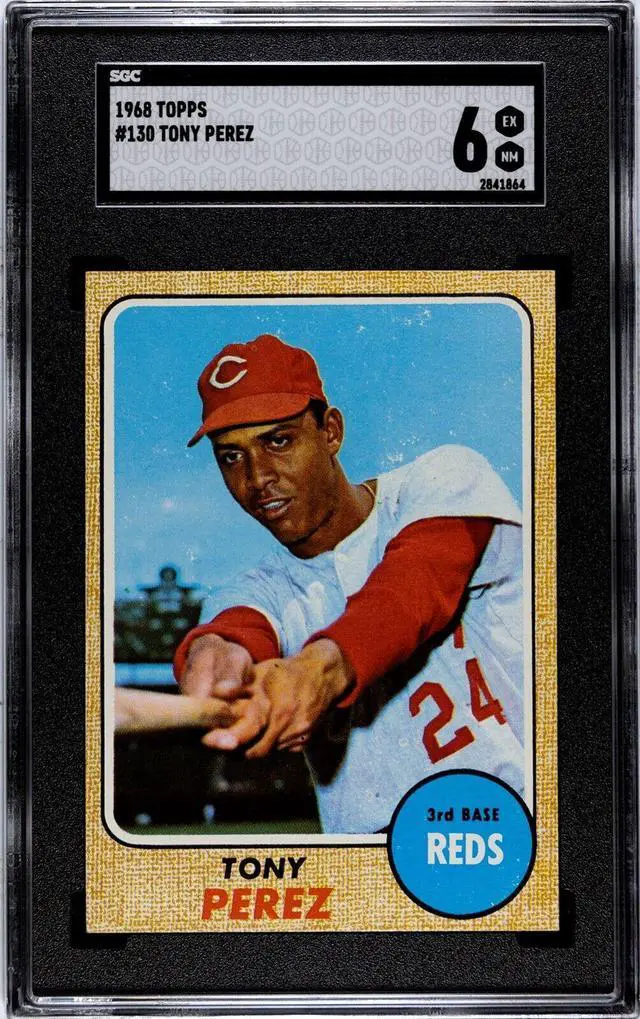 Main image of Tony Perez 1968 Topps Baseball Card #130- SGC Graded 6 EX-NM (Cincinnati Reds/HOF)