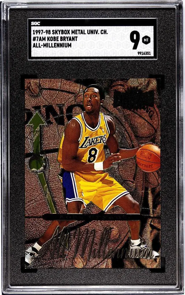 Main image of Kobe Bryant 1997-98 Skybox Metal Universe Championship All-Millennium Card #7AM- SGC Graded 9 Mint (Lakers/HOF)