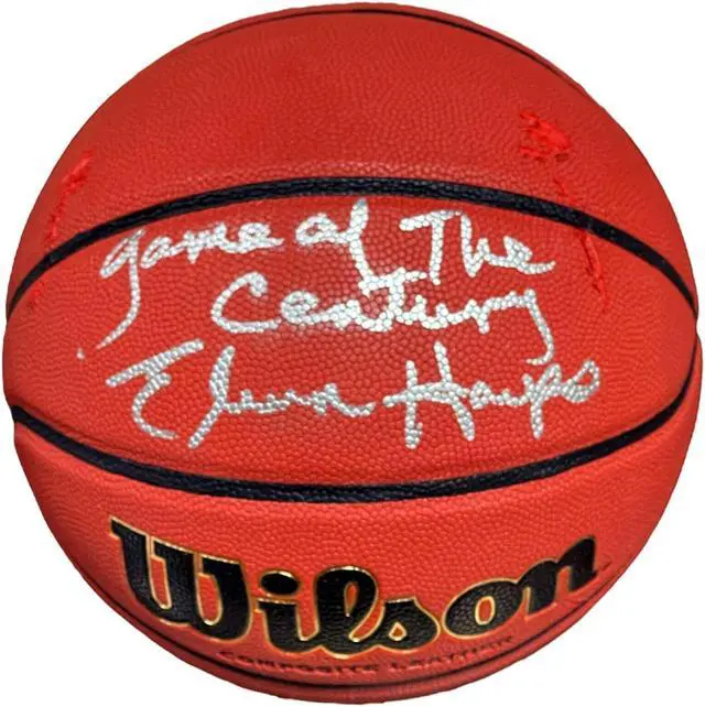 Main image of Elvin Hayes signed Wilson NCAA Indoor/Outdoor Basketball Game of the Century imperfect- Schwartz Sports Holo