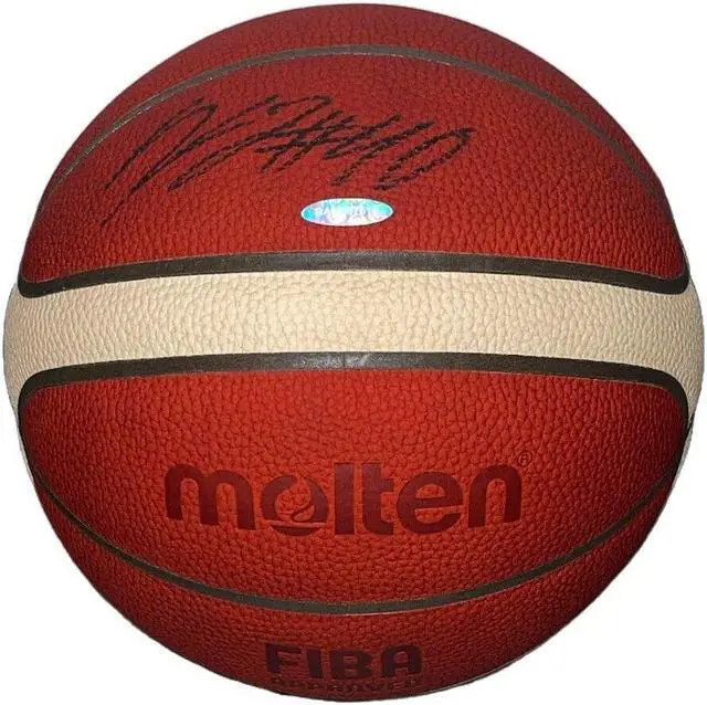 Main image of Keldon Johnson Signed Official Leather FIBA Molten Game Basketball - Upper Deck (San Antonio Spurs/Kentucky Wildcats/Gold Medal)