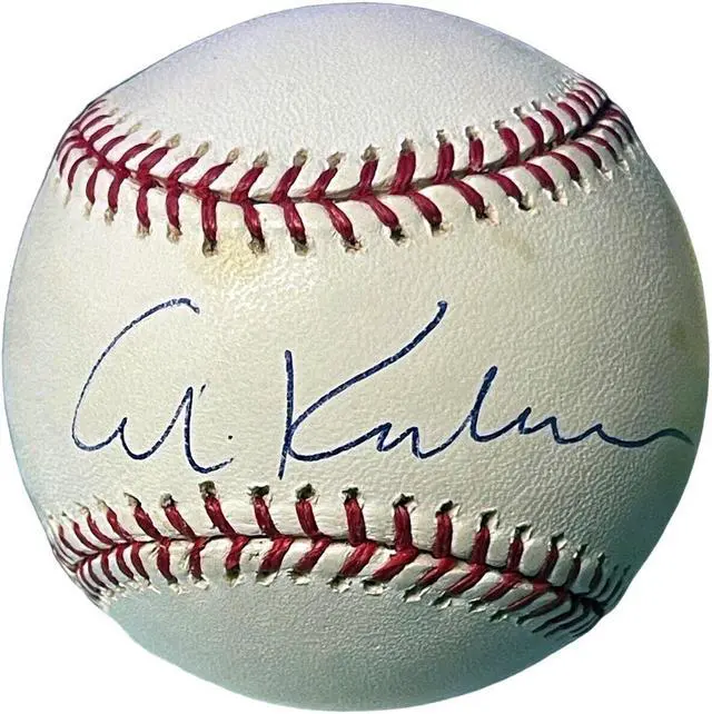 Main image of Al Kaline signed Official Rawlings Major League Baseball tone spots- COA (Detroit Tigers/HOF)