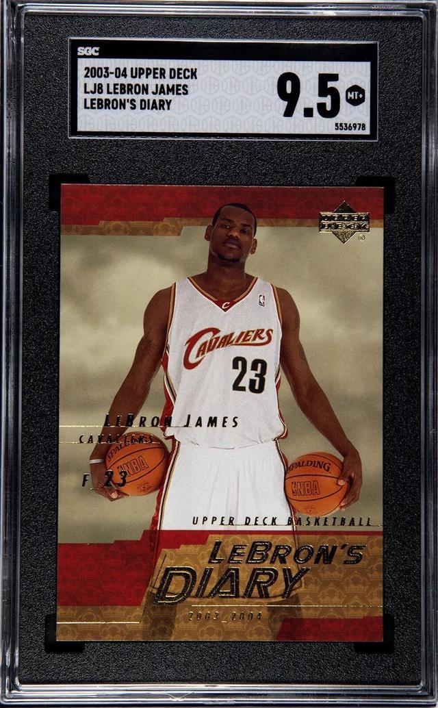 LeBron James 2003-04 Upper Deck Diary Rookie Card (RC) #LJ8- SGC Graded 9.5  Mint+ (Cleveland Cavaliers) - Newegg.com