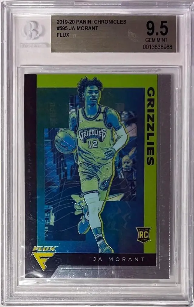Ja Morant 2019-20 Panini Chronicles Flux Rookie Card (RC) #595- Beckett/BGS Graded 9.5 Gem Mint (Memphis Grizzlies)