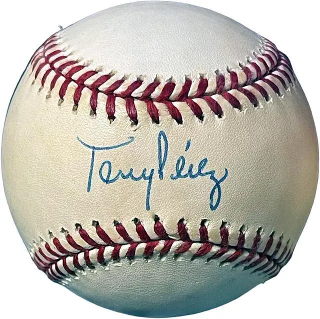 Main image of Tony Perez signed Official Rawlings RONL National League Baseball minor tone- COA (Cincinnati Reds/HOF)