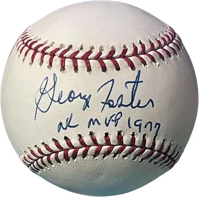 Main image of George Foster signed Official Rawlings Major League Baseball NL MVP 1977- COA (Cincinnati Reds/Big Red Machine)