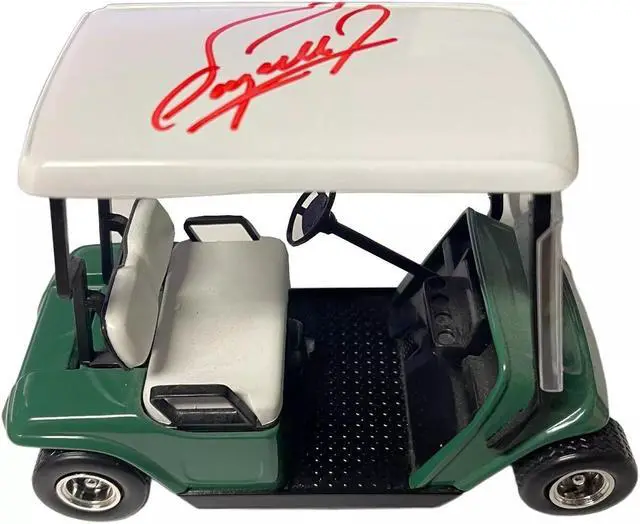 Main image of Fuzzy Zoeller signed SpecCast 1/16 Scale Golf Cart Die Cast Coin Bank NIB COA (RARE)
