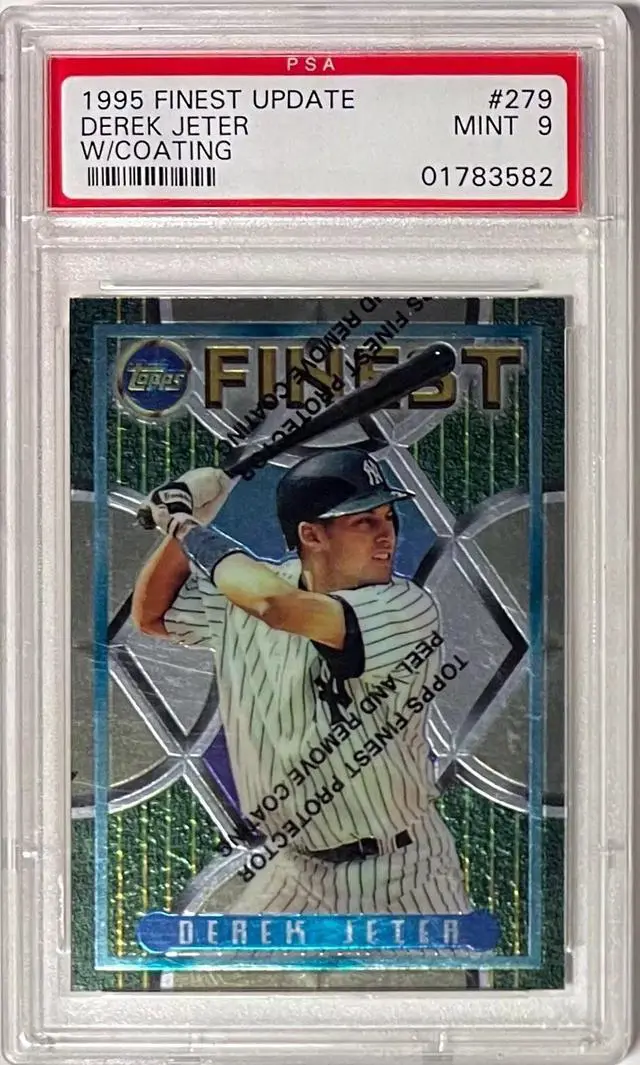 Main image of Derek Jeter 1995 Topps Finest Update Card #279 w/Coating- PSA Graded 9 Mint (New York Yankees/HOF)