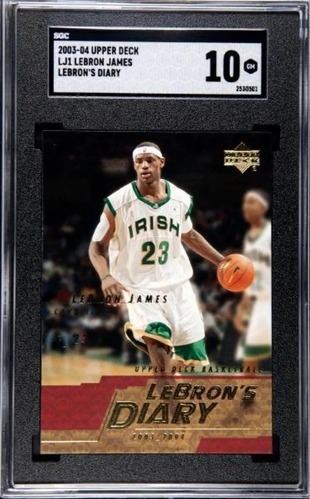 Main image of LeBron James 2003-04 Upper Deck Diary Rookie Card (RC) #LJ1- SGC Graded 10 Gem Mint (St. Vincent-St. Mary High School/Cavaliers)