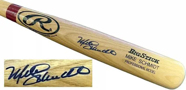 Main image of Mike Schmidt signed Rawlings Big Stick Professional Model Name Engraved Bat- Beckett Review (Philadelphia Phillies/HOF)