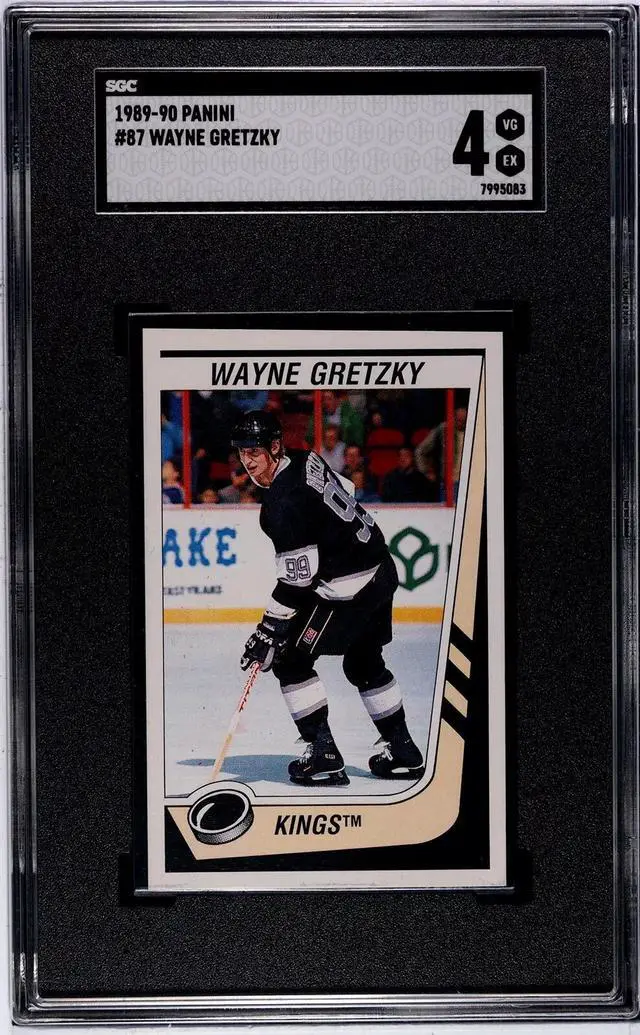 Main image of Wayne Gretzky 1989-90 Panini NHL Hockey Sticker/Card #87- SGC Graded 4 VG-EX (Los Angeles Kings/HOF)