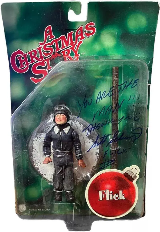 Main image of Scott Schwartz signed A Christmas Story "Flick" 2003 NECA 7 Inch Action Figure/Toy imperfect- COA