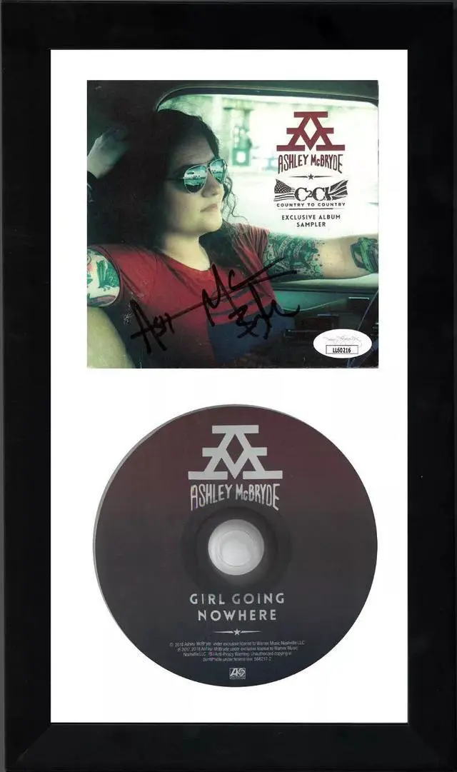 Main image of Ashley McBryde signed 2018 Country to Country Exclusive Album Sampler Cover w/Girl Going Nowhere CD 6.5x12 Custom Framing- JSA