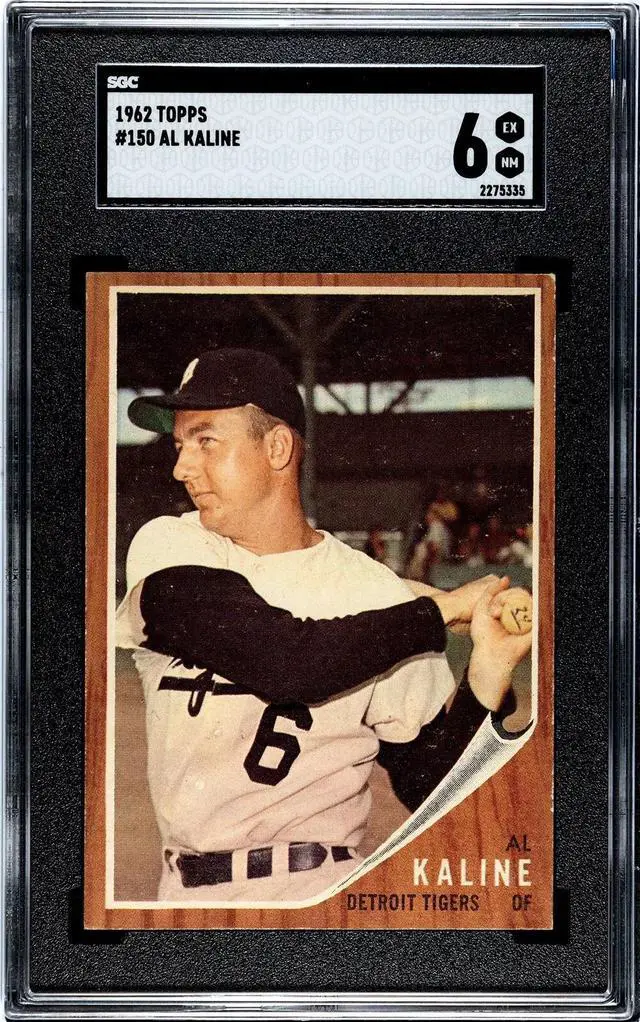 Main image of Al Kaline 1962 Topps Baseball Card #150- SGC Graded 6 EX-NM (Detroit Tigers/HOF)