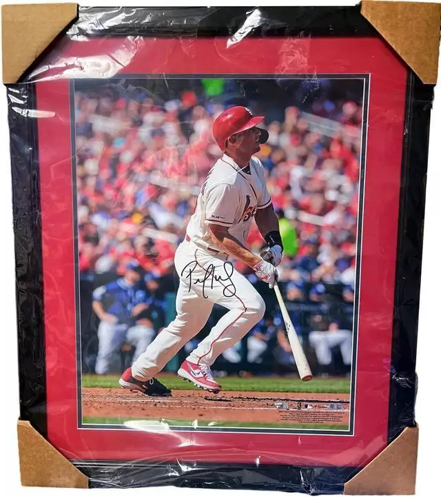 Main image of Paul Goldschmidt signed St. Louis Cardinals 16x20 Hitting Photo Custom Framing- Fanatics/MLB Hologram