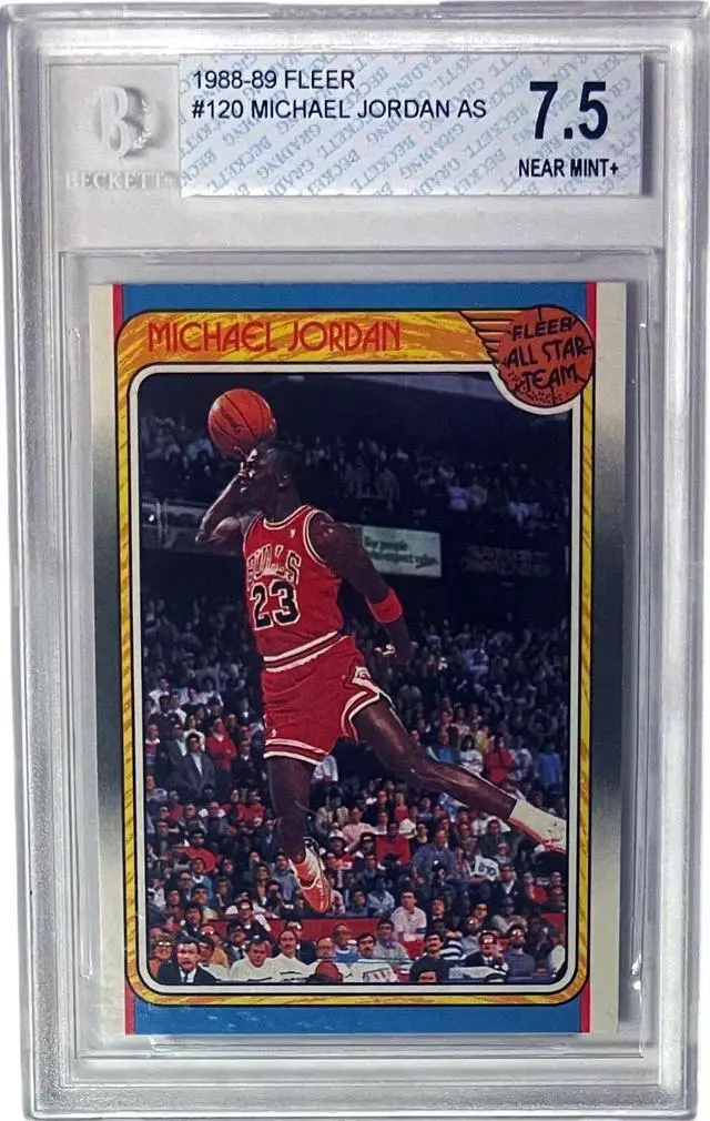 Main image of Michael Jordan 1988-89 Fleer All Star Card #120- Beckett/BGS Graded 7.5 Near Mint+ (w/ Sub Grades/Bulls/GOAT/HOF)