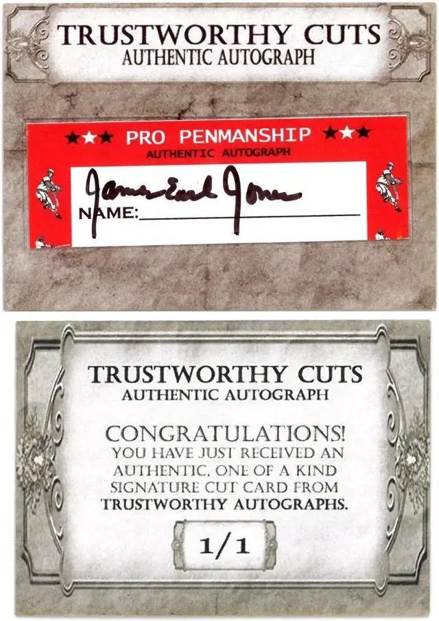Main image of James Earl Jones Signed Trustworthy Cuts Trading Card 1/1 (Darth Vader/Star Wars)