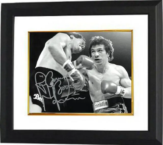 Main image of Ray "Boom Boom" Mancini signed B&W 8x10 Photo Custom Framing (vs Bobby Chacon/Jan 1984)