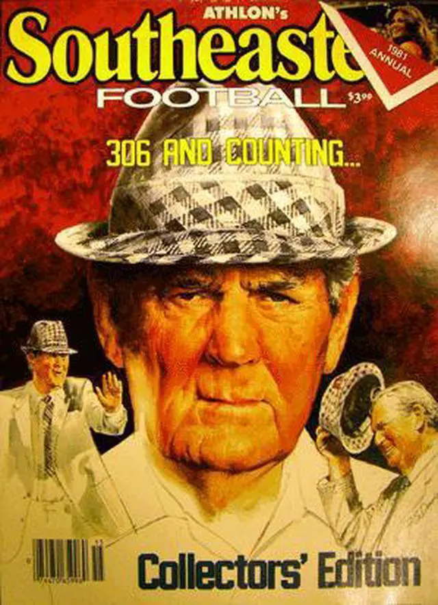Main image of Athlon CTBL-B2242B Paul Bear Bryant Unsigned Alabama Crimson Tide 1981 Sports Sec College Football Collectors Edition Magazine