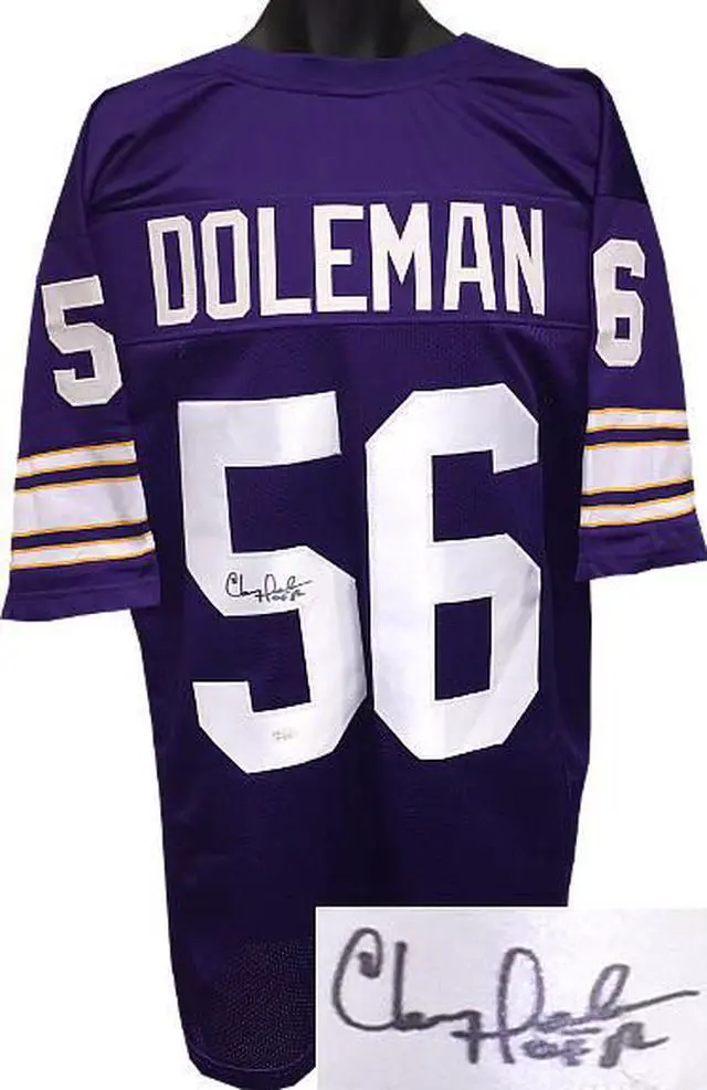 Main image of Chris Doleman signed Purple TB Custom Stitched Pro Style Football Jersey HOF 12- JSA Hologram
