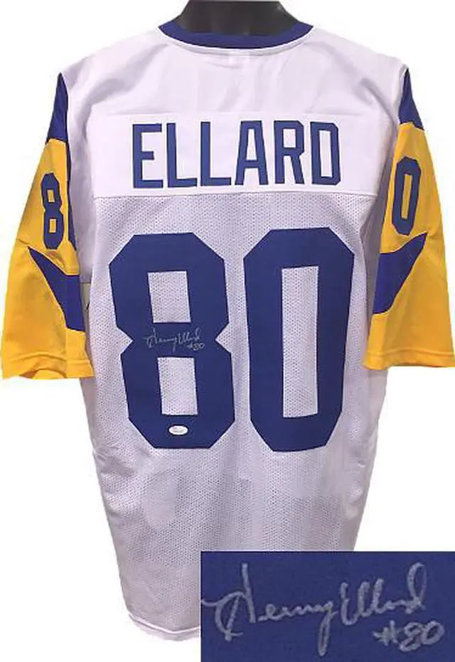 Main image of Henry Ellard signed White TB Custom Stitched Pro Style Football Jersey #80- JSA Hologram