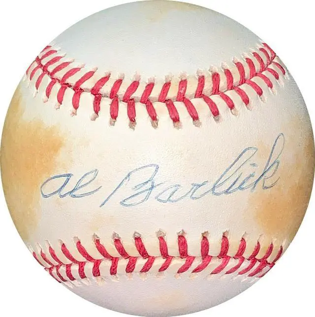 Main image of Al Barlick signed RONL Rawlings Official National League Baseball toned- JSA Hologram #EE41752 (MLB Umpire)