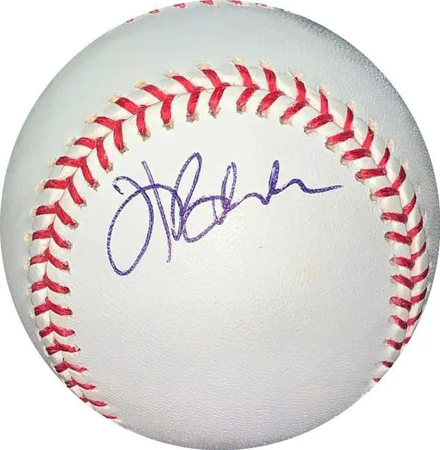 Main image of Hank Blalock signed Rawlings Official Major League Baseball- JSA Hologram #EE63132 (Rangers/Blue Jays)