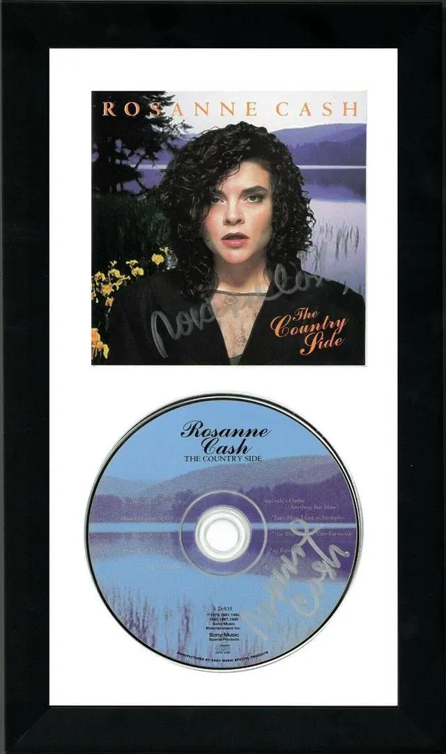 Main image of Rosanne Cash signed The Country Side Album CD Cover & CD 6.5x12 Custom Framing- JSA Hologram #GG38214 & #GG38215