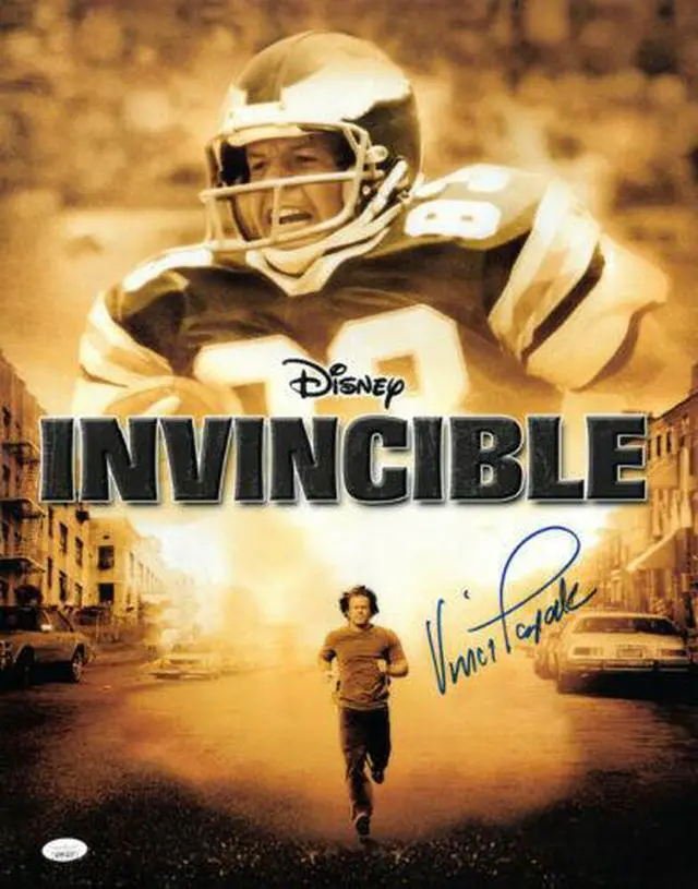 Main image of Vince Papale signed Disney Invincible Movie 16X20 Photo- JSA Witnessed Hologram (Philadelphia Eagles)