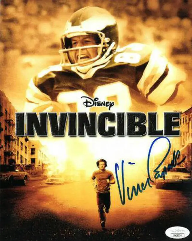Main image of Vince Papale signed Disney Invincible Movie 8x10 Photo- JSA Hologram (Philadelphia Eagles)