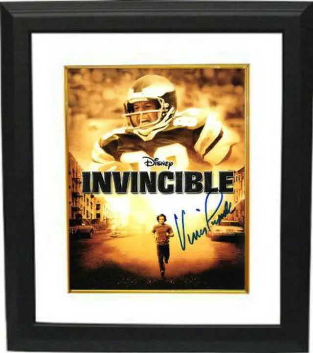 Main image of Vince Papale signed Disney Invincible Movie 8x10 Photo Custom Framing - JSA Hologram (Philadelphia Eagles)