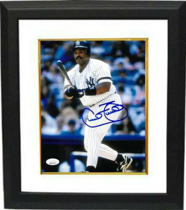 Main image of Cecil Fielder signed New York Yankees 8X10 Photo Custom Framed- JSA Witnessed Hologram