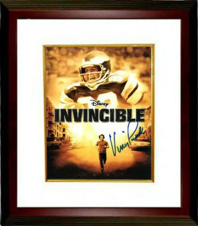 Main image of Vince Papale signed Disney Invincible Movie 8x10 Photo Custom Framing - JSA Hologram (Philadelphia Eagles)