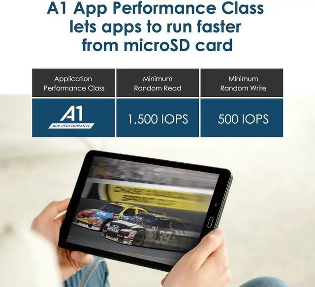 Alt view image 3 of 7 - TCELL Superior 128GB microSDXC A1 USH-I U3 V30 100MB/s Full HD & 4K UHD Memory Card with Adapter