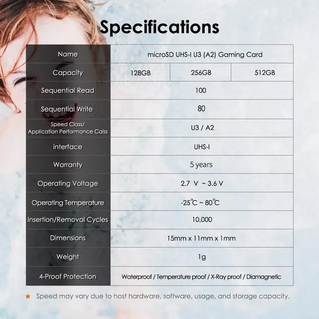 Alt view image 6 of 6 - TCELL Gaming 512GB microSDXC A2 USH-I U3 V30 Read 100MB/s Write 80MB/s Memory Card With Adapter, Designed for Gaming Console, Compatible with Nintendo Switch, Wii etc.