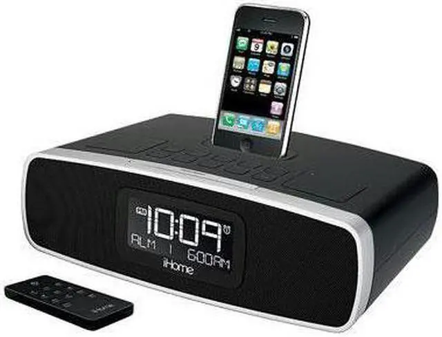 Main image of iHome Dual Alarm Clock Radio for iPhone / iPod with AM/FM Presets                                         iP90BZ