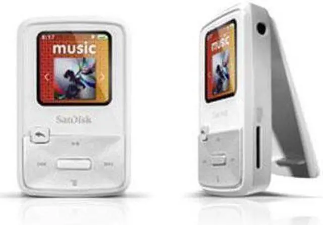 Main image of SanDisk Sansa Clip Zip 1.1" White 4GB MP3 Player SDMX22-004G-A57W