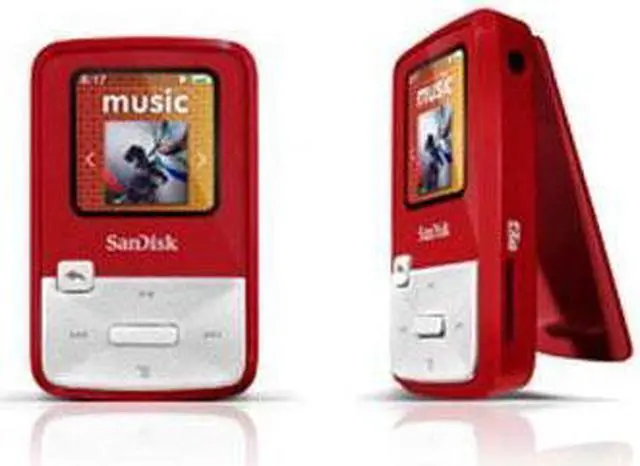 Main image of SanDisk Sansa Clip Zip 1.1" Red 4GB MP3 Player SDMX22-004G-A57R
