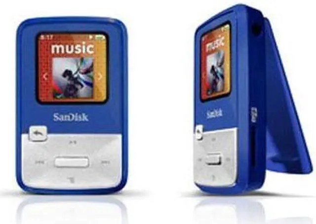 Main image of SanDisk Sansa Clip Zip 1.1" Blue 4GB MP3 Player SDMX22-004G-A57B