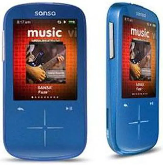 Main image of SanDisk Sansa Fuze+ 2.4" Blue 4GB MP3 / MP4 Player SDMX20R-004GB-A57