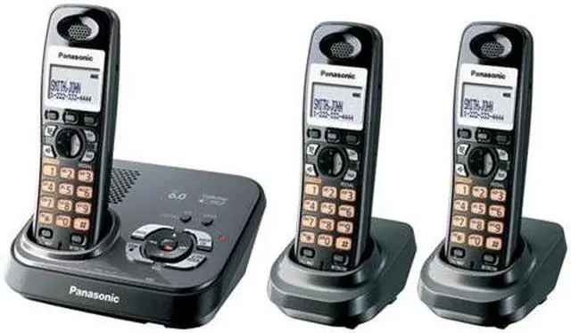 Main image of Panasonic KX-TG9333T 1.9 GHz Digital DECT 6.0 3X Handsets Expandable Digital Cordless Phone Integrated Answering Machine