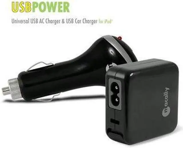 Main image of Macally USBPOWER Black Universal USB AC / Car Charger for iPod & iPhone